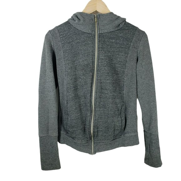 ALO Yoga Tops - Alo Yoga Gray Mock Neck Zip Up Hoodie Women's Size Small Gray